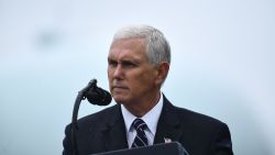 US Vice President Mike Pence speaks during the Armed Forces Welcome Ceremony on September 30, 2019 at Summerall Field, Joint Base Myer-Henderson Hall, Virginia.
