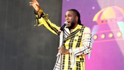  Burna Boy performs on Coachella Stage during the 2019 Coachella Valley Music And Arts Festival on April 14, 2019 in Indio, California. 