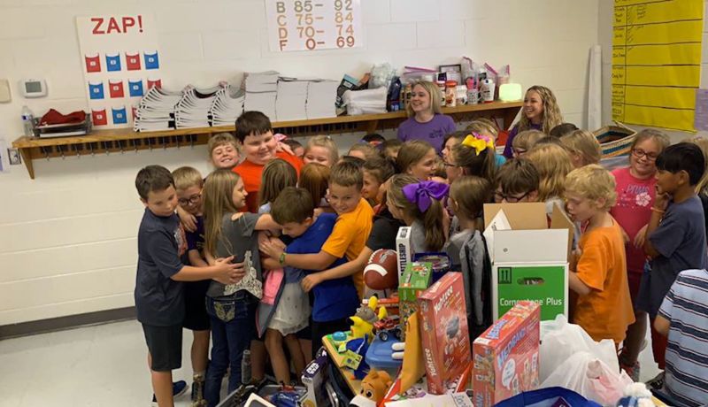 Class surprises boy with new toys after house fire