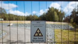 19 September 2019, Saxony, Dresden: A sign on the fence of the site of the former nuclear reactor of the Rossendorf Research Centre warns against entering. The decommissioning and removal of the nuclear facilities, which had lasted more than 20 years, was declared complete today and the fence was opened. This means that the reactor with the abbreviation RFR is no longer a component of the Atomic Energy Act and is released from nuclear supervision. Photo: Oliver Killig/dpa-Zentralbild/dpa (Photo by Oliver Killig/picture alliance via Getty Images)