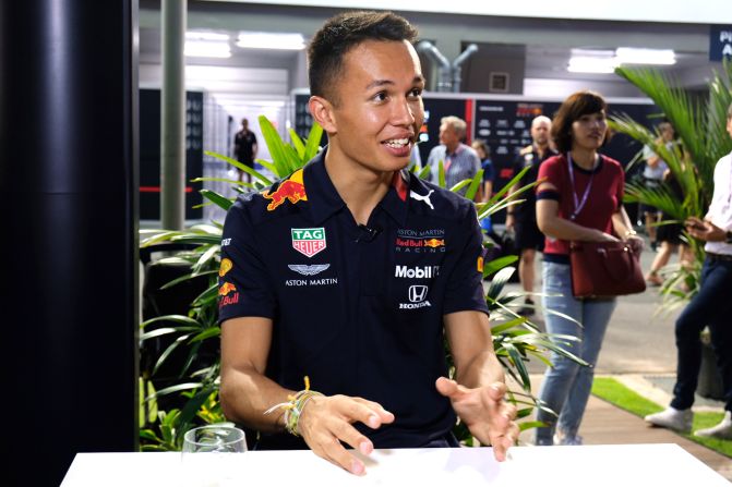 <strong>New faces: </strong>Rookie Red Bull driver Alex Albon says it's his first time driving at the Singapore GP. 
