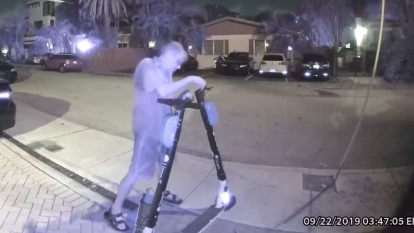 Fort Lauderdale Police posted a video showing a man cutting the brakes on electric scooters