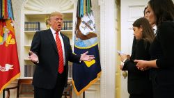 WASHINGTON, DC - SEPTEMBER 30: U.S. President Donald Trump gives pauses to answer a reporters' question about a whistleblower as he leaves the Oval Office after hosting the ceremonial swearing in of Labor Secretary Eugene Scalia at the White House September 30, 2019 in Washington, DC. Scalia was nominated by Trump to lead the Labor Department after Alex Acosta resigned under criticism over a plea deal he reached with Jeffrey Epstein. (Photo by Chip Somodevilla/Getty Images)