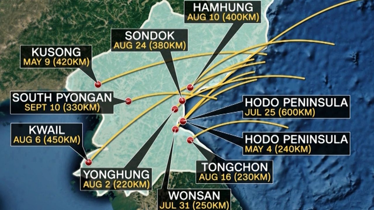Google Maps North Korea Missile Tests