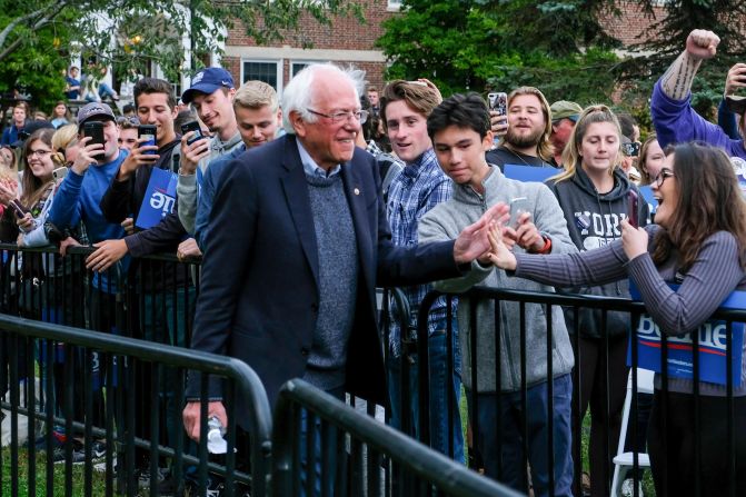 Sanders campaigns at the University of New Hampshire in September 2019. A few days later, <a href="index.php?page=&url=https%3A%2F%2Fwww.cnn.com%2F2019%2F10%2F02%2Fpolitics%2Fbernie-sanders-artery-blockage-2020%2Findex.html" target="_blank">he took himself off the campaign trail</a> after doctors treated a blockage in one of his arteries. Sanders suffered a heart attack, his campaign confirmed.