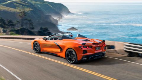 Usually, convertible tops can only be raised or lowered while a car is stopped. The Corvette's convertible top can go up or down at speeds of up to 30 miles an hour.