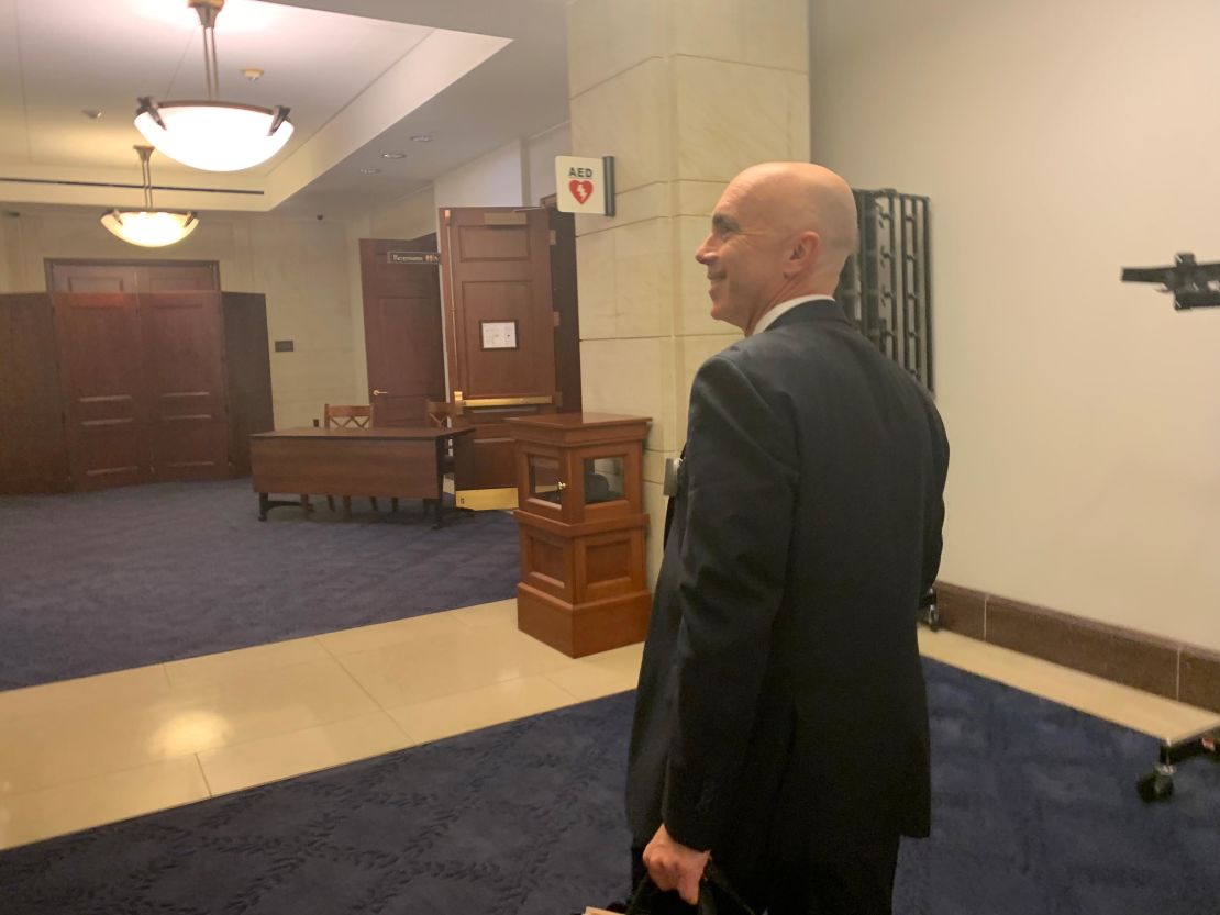 State Department inspector general Steve Linick enters a briefing with lawmakers on Wednesday afternoon.