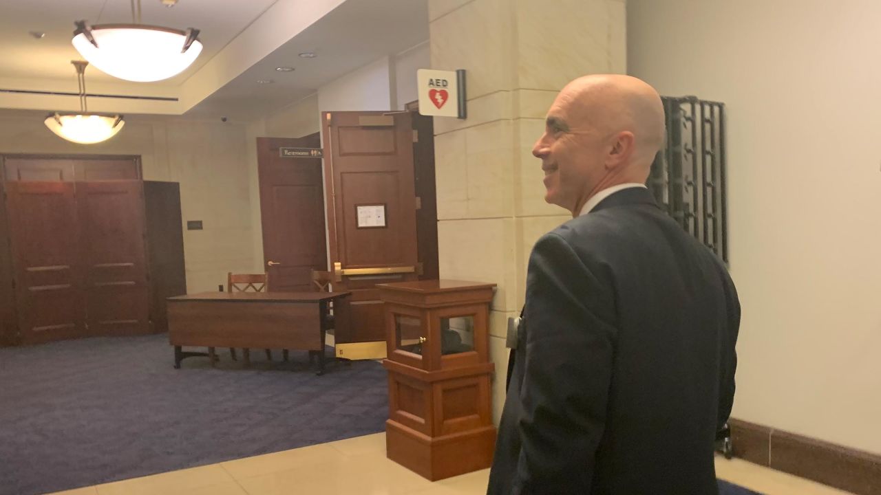 State Department inspector general Steve Linick enters a briefing with lawmakers on Wednesday afternoon.
