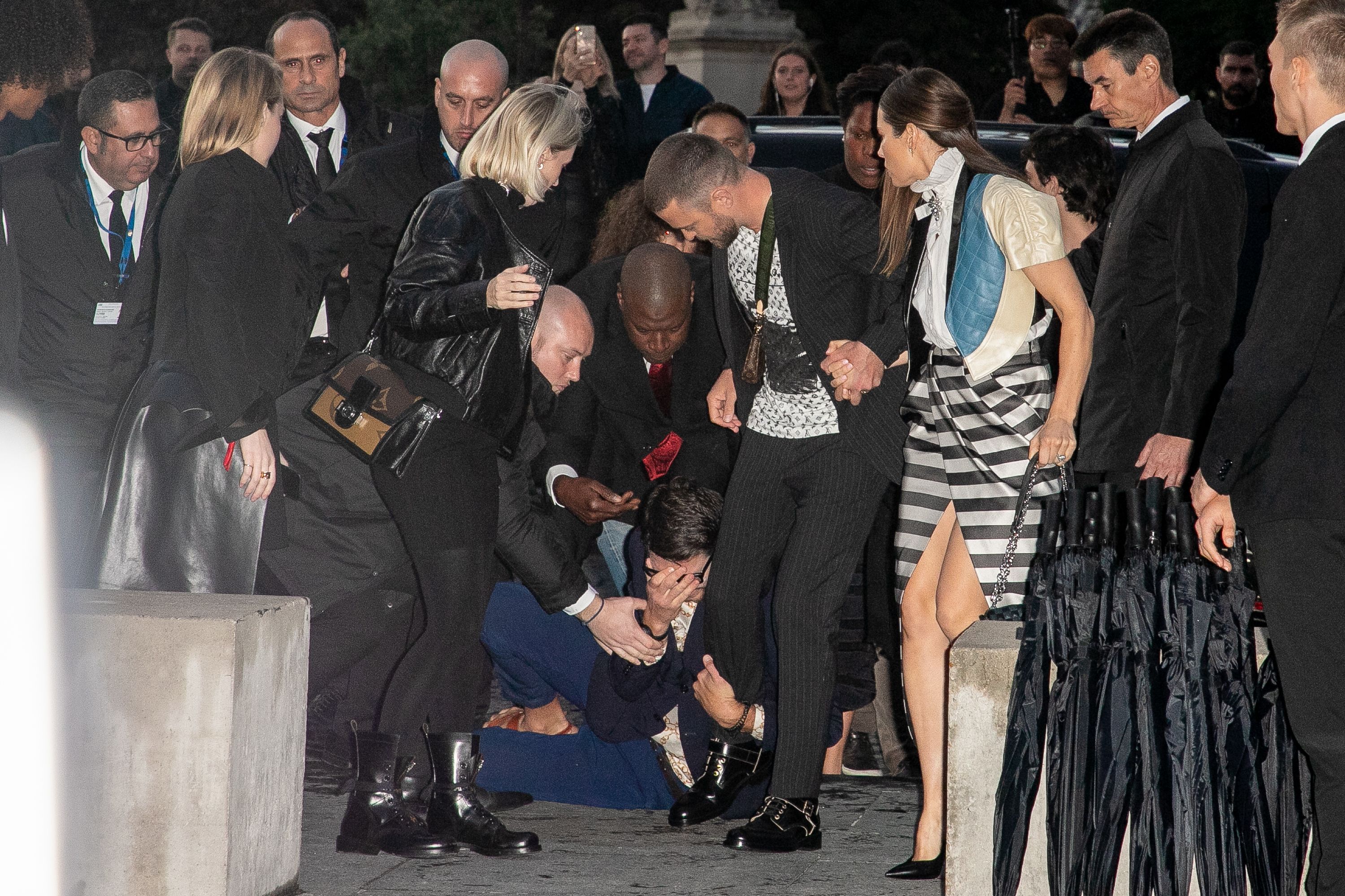 Justin Timberlake Attacked By Prankster Outside Louis Vuitton Show