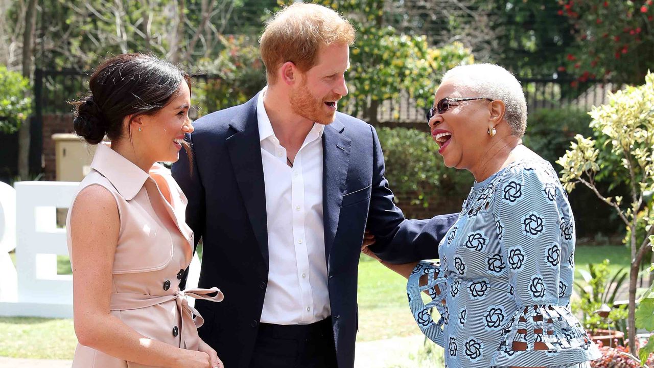 Harry and Meghan met with Graca Machel, widow of the late Nelson Mandela, on their final day of their official royal tour to southern Africa.