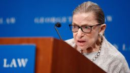 Supreme Court Justice Ruth Bader Ginsburg delivers remarks at the Georgetown Law Center on September 12, 2019, in Washington, DC. 