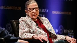 Supreme Court Justice Ruth Bader Ginsburg, smiles as she attends a panel discussion celebrating Sandra Day O'Connor, the first woman to be a Supreme Court Justice, Wednesday September 25, 2019, at the Library of Congress in Washington. 