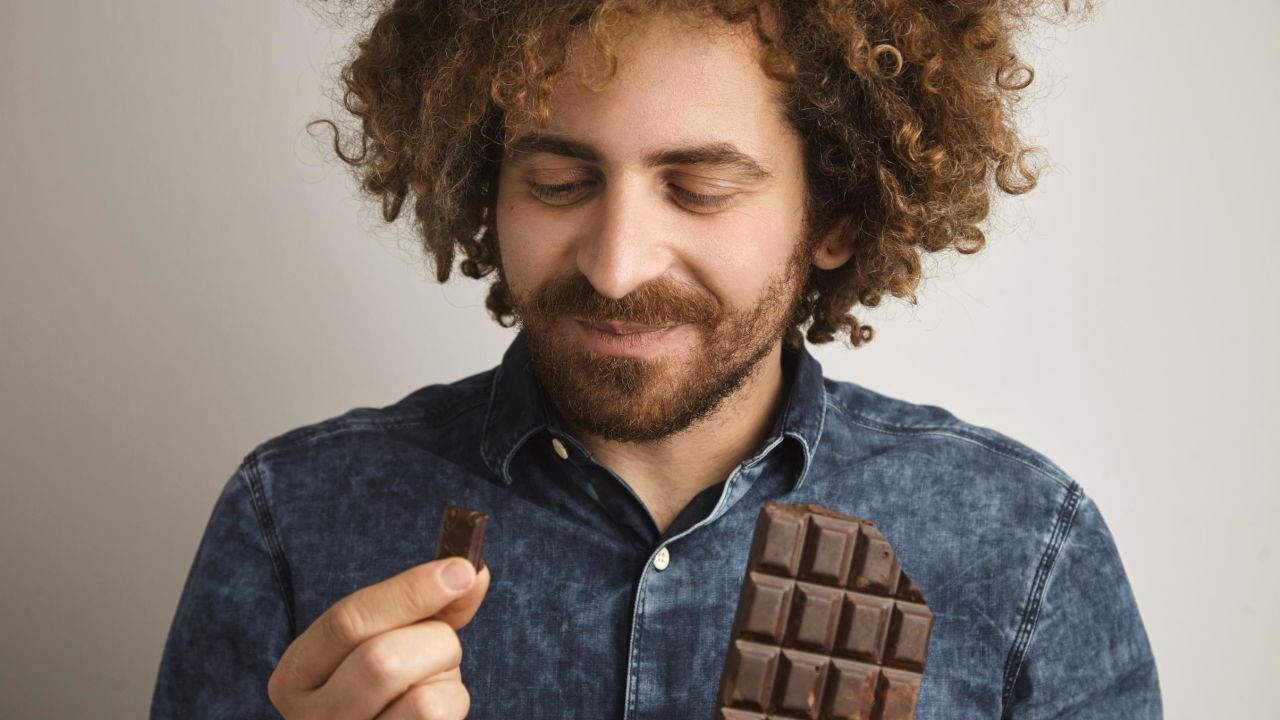 eating chocolate