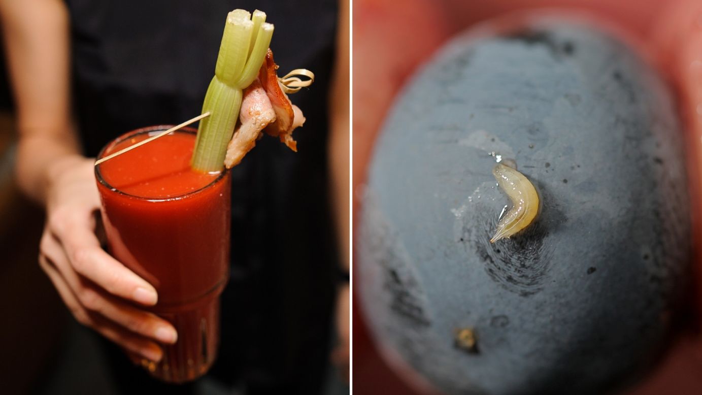 The tomato juice in that 14 oz. Bloody Mary could legally contain up to four maggots and 20 or more fruit fly eggs. Canned tomatoes, tomato paste and sauces such as pizza sauce are a bit less contaminated, with the FDA allowing nearly two maggots in a 16 oz. can. 
