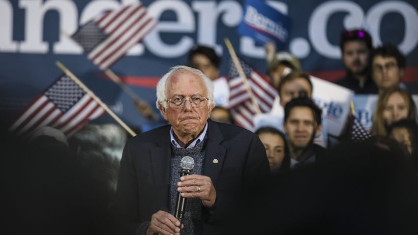 Democratic presidential candidate Sen. Bernie Sanders, I-Vt., pauses while speaking at a campaign event, Sunday, Sept. 29, 2019, at Dartmouth College in Hanover, N.H. (AP Photo/ Cheryl Senter)