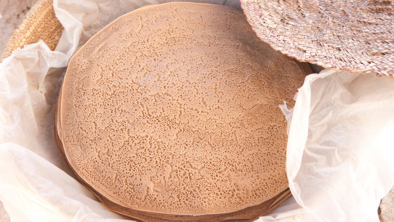 <strong>Injera, Ethiopia. </strong>Made from an ancient grain called teff, this Ethiopian bread is the perfect foil for the country's rich sauces and stews.