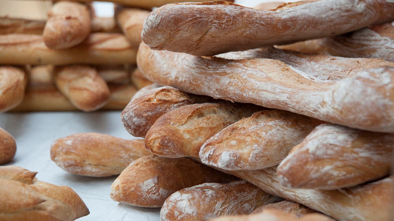 <strong>Baguette, France. </strong>The baguette is a relatively recent invention. According to Paris food historian Jim Chevallier, long, narrow breads similar to modern baguettes gained prominence in the 19th century.
