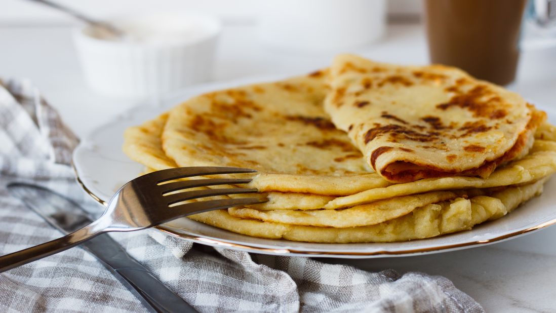 <strong>Lefse, Norway. </strong>This potato flatbread is a favorite at holidays, when there are many hands to roll the soft dough with a grooved pin, then cook it on a hot griddle. 
