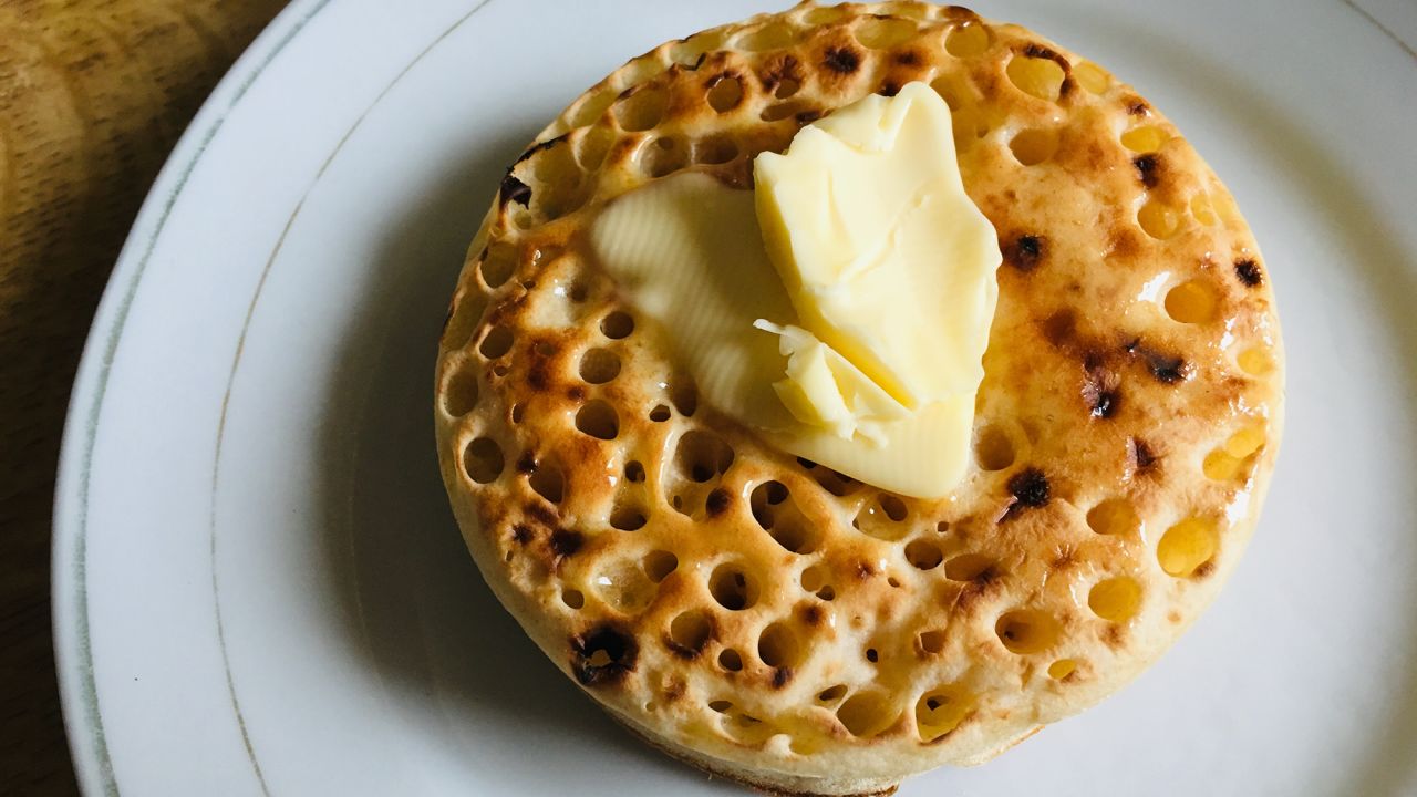 <strong>Crumpets, United Kingdom.</strong> Yeasted wheat batter bubbles into a spongy cake for this griddled treat, a British favorite when smeared with jam, butter or clotted cream.  <br />
