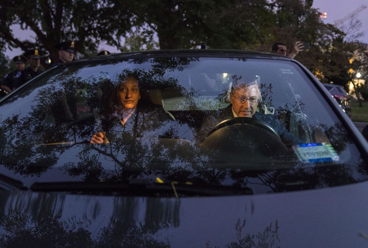 Kurt Volker, former US special envoy to Ukraine, drives away after a closed-door deposition <a href="https://www.cnn.com/2019/10/03/politics/giuliani-ukraine-biden-claims/index.html" target="_blank">before House committees</a> on Thursday, October 3. According to two sources familiar with the testimony, Volker told House investigators that after the July 25 phone call between US President Donald Trump and Ukrainian President Volodymyr Zelensky, he urged Ukraine's leadership not to interfere in US politics.