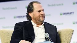 SAN FRANCISCO, CALIFORNIA - OCTOBER 03: Salesforce Chairman & Co-CEO Marc Benioff speaks onstage during TechCrunch Disrupt San Francisco 2019 at Moscone Convention Center on October 03, 2019 in San Francisco, California. (Photo by Steve Jennings/Getty Images for TechCrunch)