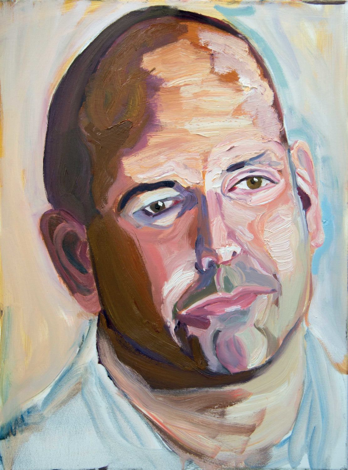 Bush took up painting early on in his retirement.