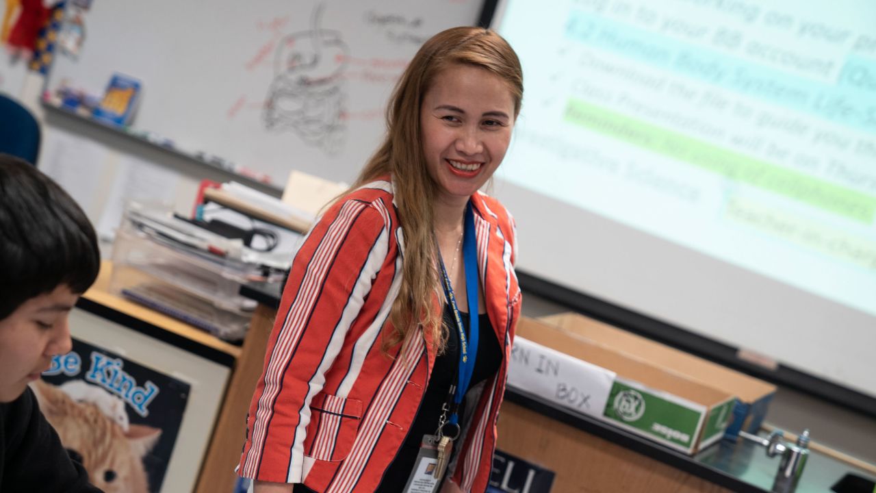 While foreign teachers and US-born teachers in her school district are on the same pay scale, Joevie  Alvarado said her salary in Arizona is at least eight times higher than what she made in the Philippines. 
