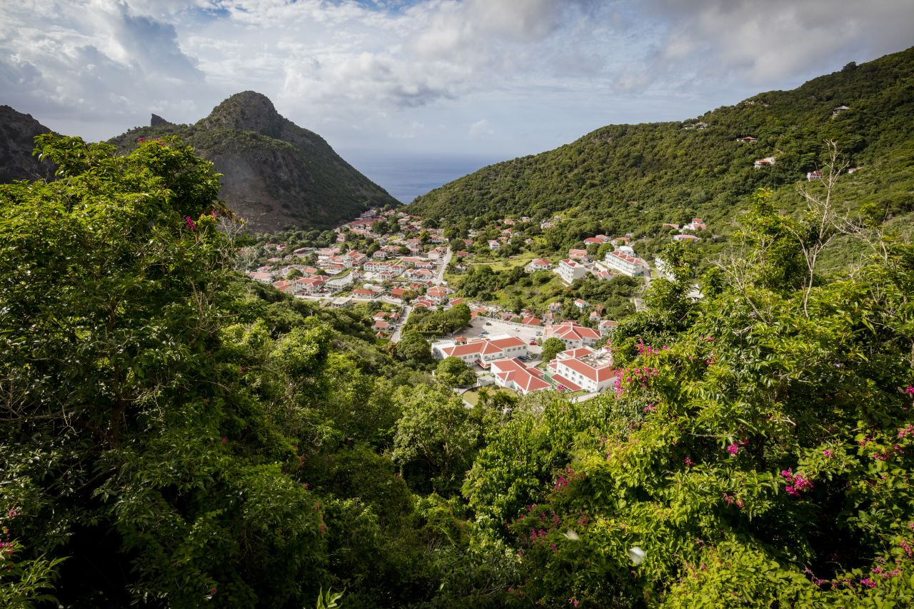 <strong>The Bottom: </strong>One of the island's villages, The Bottom sits in an old volcanic crater.