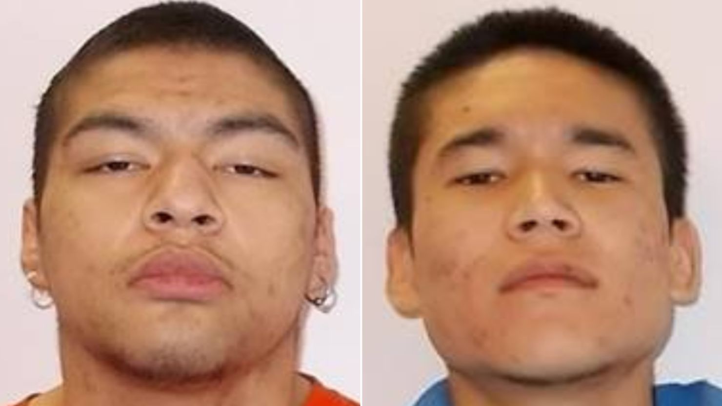  Jesse Dion Favel, left, and Noah James Lemaigre-Elliott escaped a prison in Saskatchewan, police say.