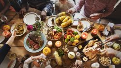 People Celebrating Thanksgiving Holiday Tradition Concept; Shutterstock ID 493381651; Job: CNN Digital