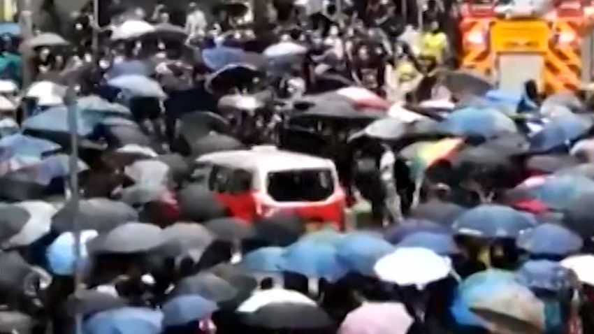 taxi hong kong protests