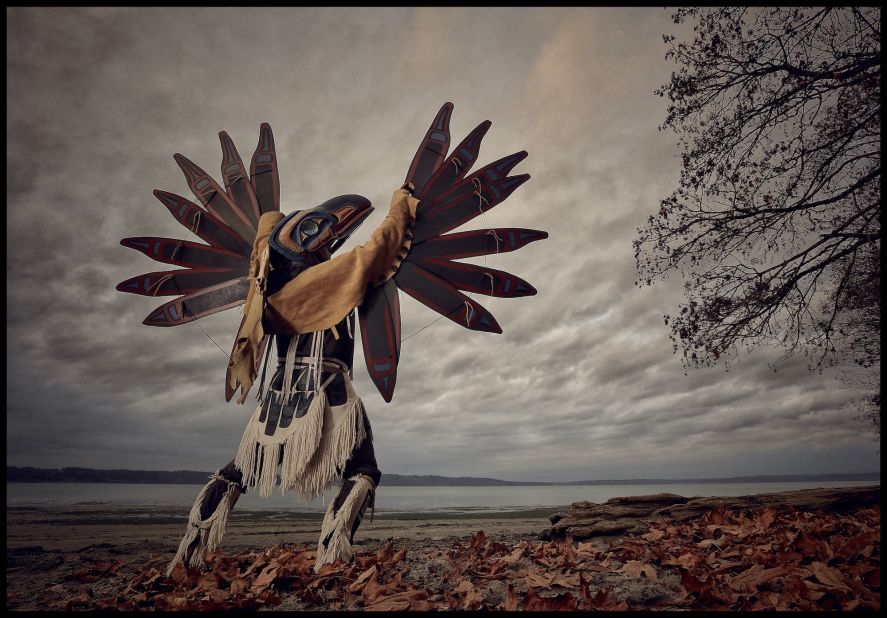 A raven mask, used by the indigenous Tlingit people in Alaska. Scroll through the gallery to see more of Chris Rainier's images.
