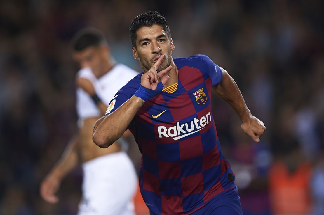 Luis Suarez is filmed at home sharing a barbecue with his teammates in the new documentary.