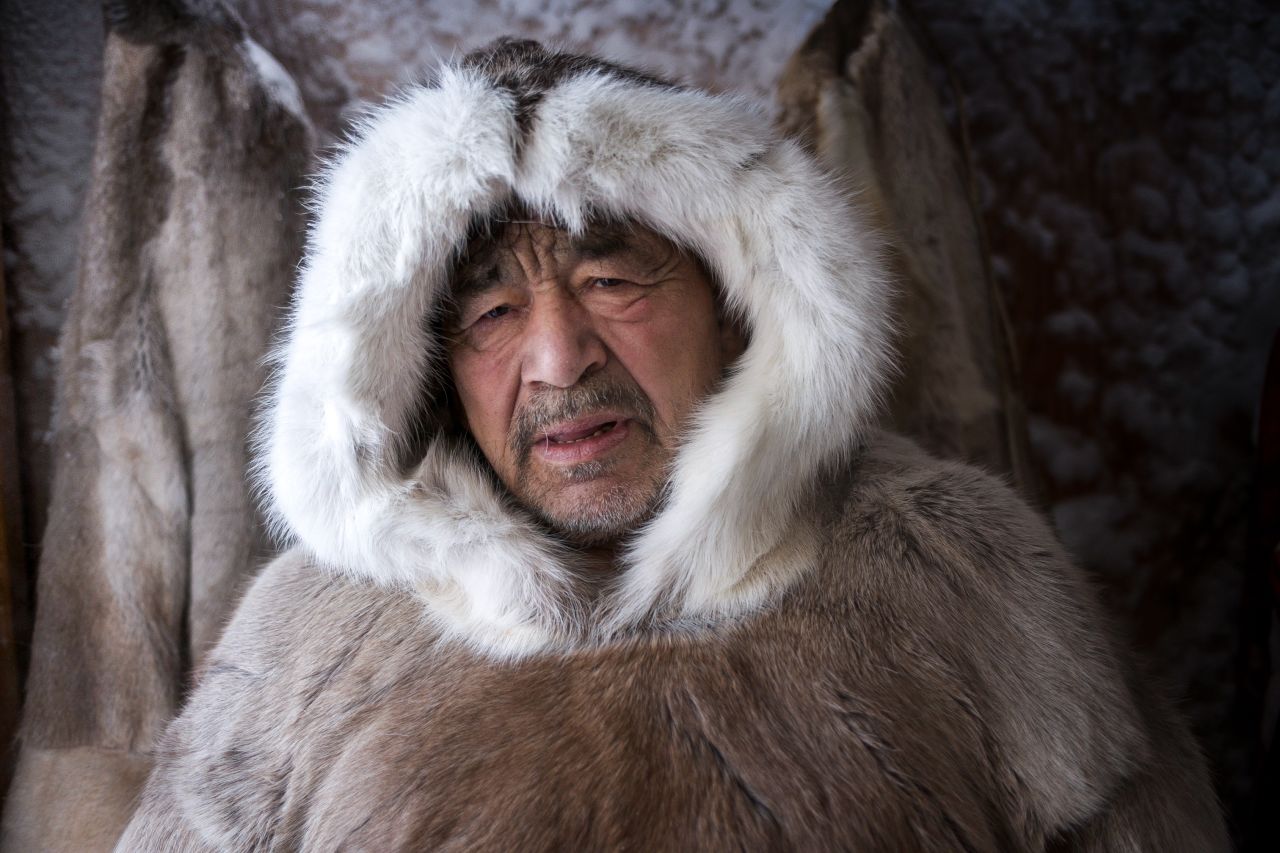 Canadian Inuit hunter Jimmy Kulak from Resolute Bay, Cornwallis Island photographed by Hartley in 2011. Hartley says many of his Arctic trips pass through indigenous communities to reach the Arctic Ocean. "They all say the same thing, which is the winters are shorter and a lot warmer," he says. 