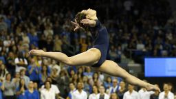UCLA's Katelyn Ohashi competes in floor exercise during a PAC-12 meet against Arizona State.