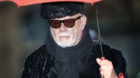 Gary Glitter, real name Paul Gadd, arrives at Southwark Crown Court on February 5, 2015 in London, England.
