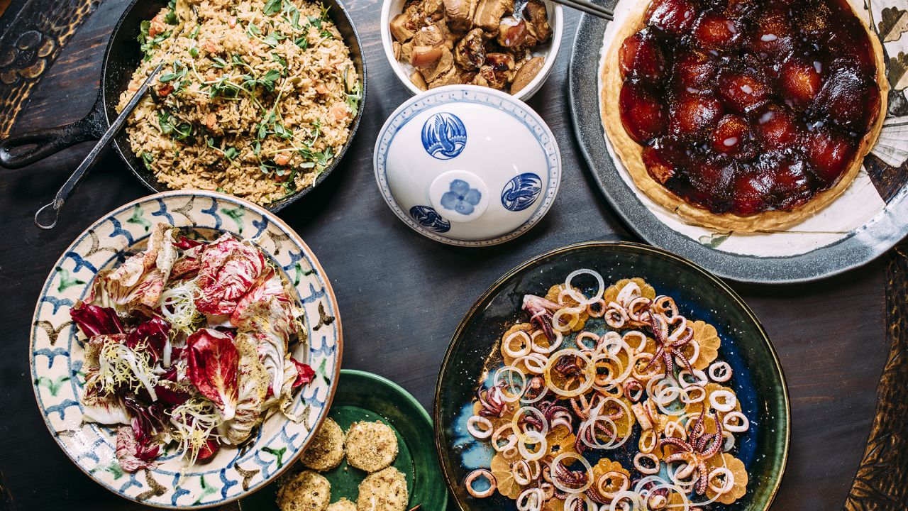 Over lunch at Alice Waters' home in Berkeley, California, the five women each brought a dish to share.