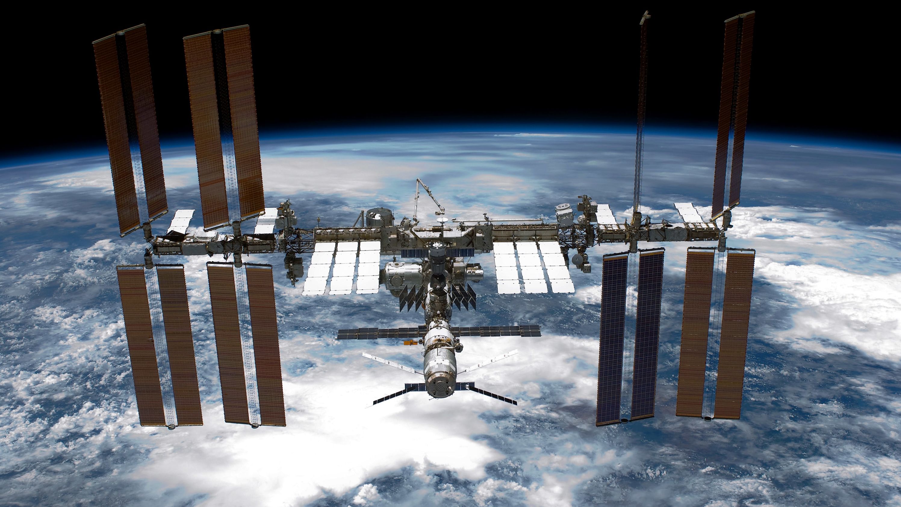 An Israeli-Russian project succeeded in growing meat on the International Space Station, seen here in a file photo from 2011. 