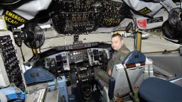 Pilot Chris Bain in a cockpit of U.S.  Boeing B-707 OC-135B Observation Aircraft on the military airbase in Pardubice, Czech Republic, Tuesday, July 31, 2007,  where a 31-member team of U.S. experts began training for surveillance missions to check military facilities in the Czech Republic within the Treaty on Open Skies. (AP Photo/CTK, Alexandra Mlejnkova) ** SLOVAKIA OUT ** 