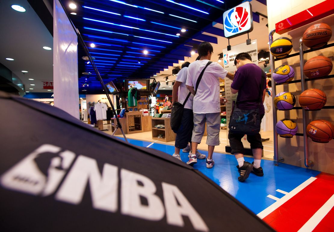 An NBA store in Beijing, China. 