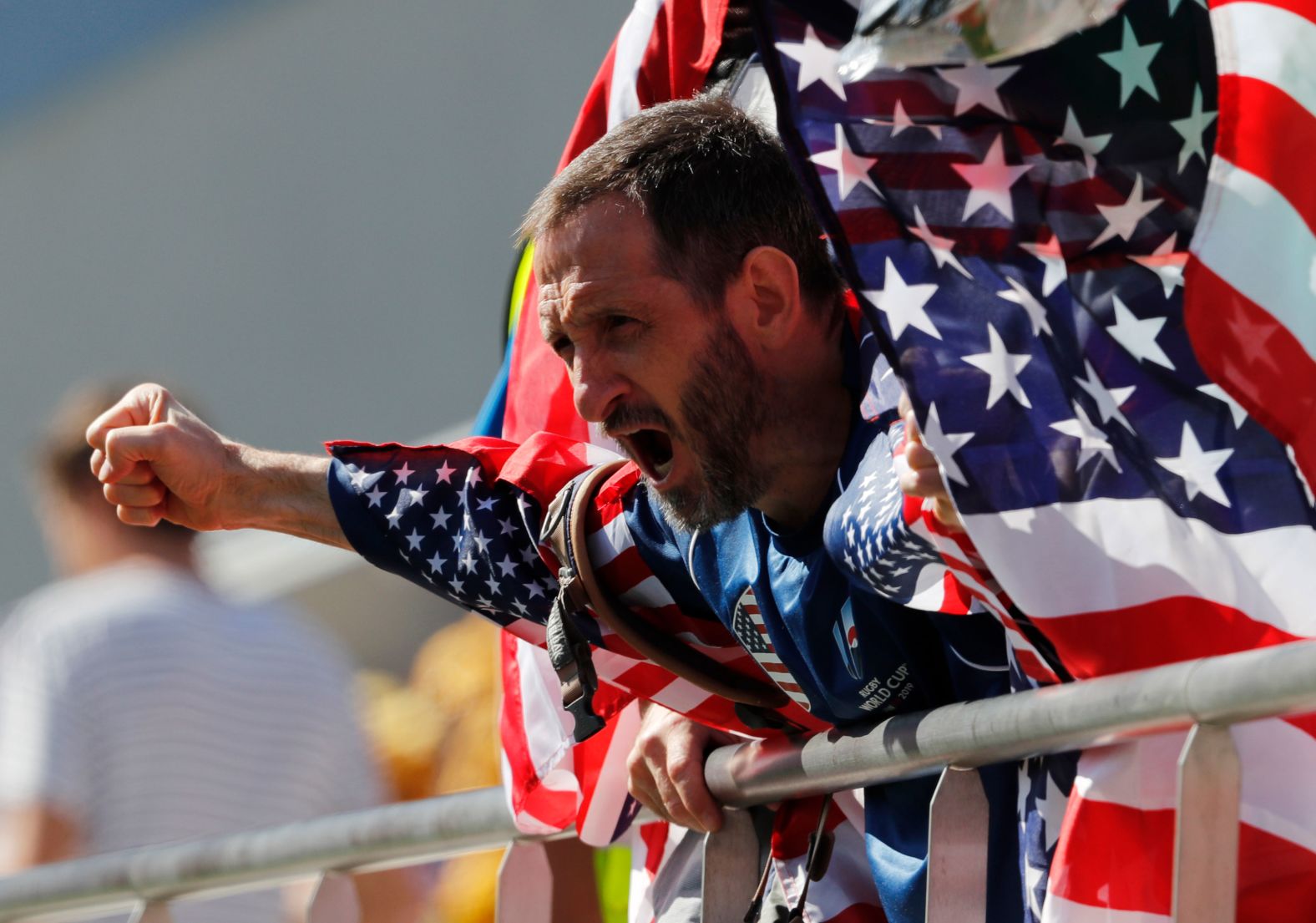 The USA's third defeat of the World Cup didn't stop its fans turning out with their usual energy and noise. 