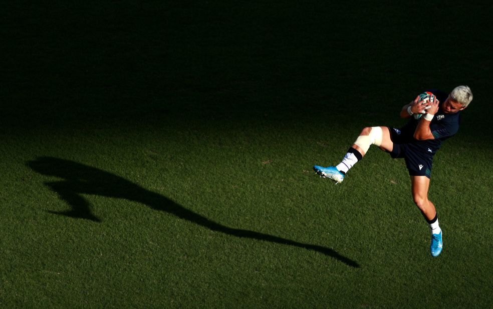 Two first-half tries from Adam Hastings handed Scotland an early lead and a George Horne hat-trick helped it extend its lead. Horne became the fifth player to score a hat-trick for Scotland at the Rugby World Cup.