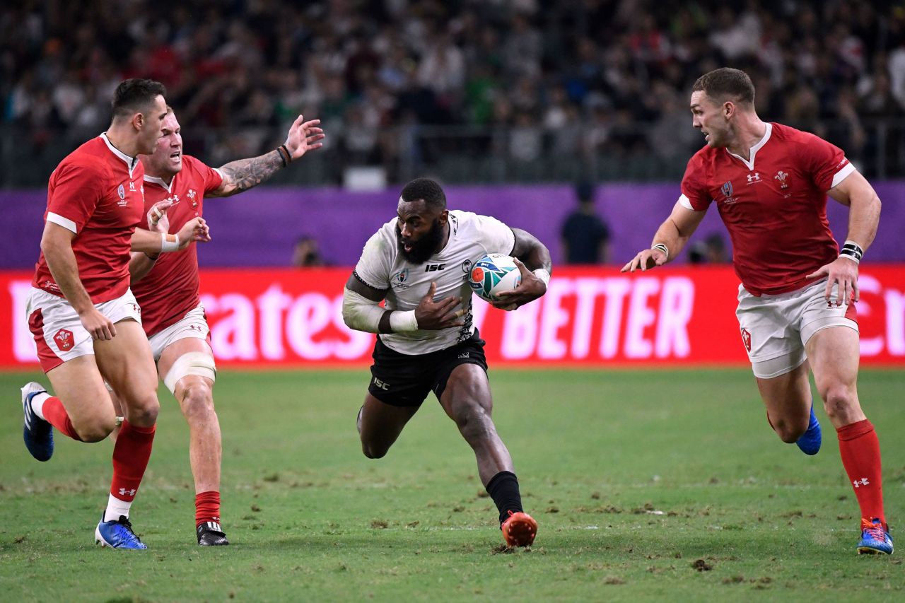 In a physical game in Oita, Wales booked its place in the quarterfinals of the Rugby World Cup with a 29-17 victory over Fiji. 