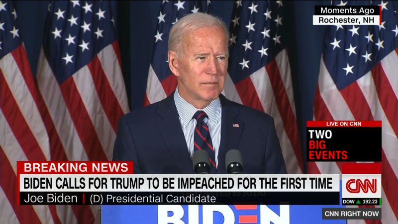 Joe Biden Calls For Trump To Be Impeached | CNN Politics