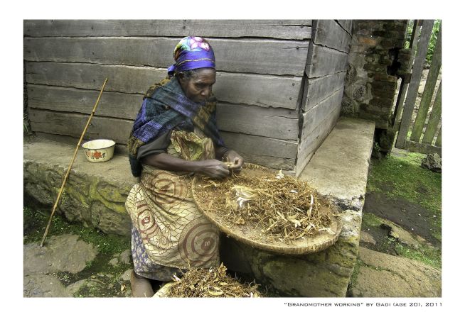 "Grandmother Working" by Gadi, age 20, 2011. 