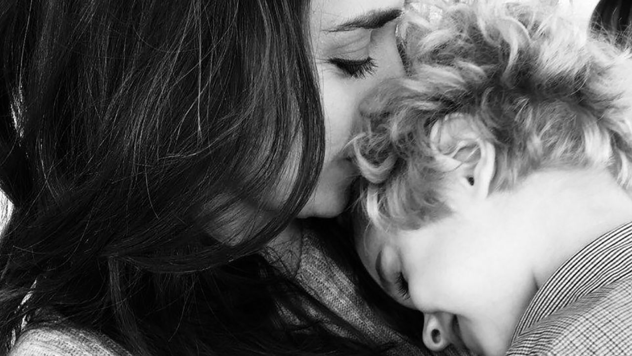 Melisa Raney holds her son.