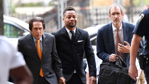 Cuba Gooding Jr., center, arrives for trial on his sexual assault case in October 2019 in New York City. 