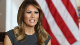 First lady Melania Trump meets with teen age children to discuss the dangers of youth vaping at the White House, October 9.