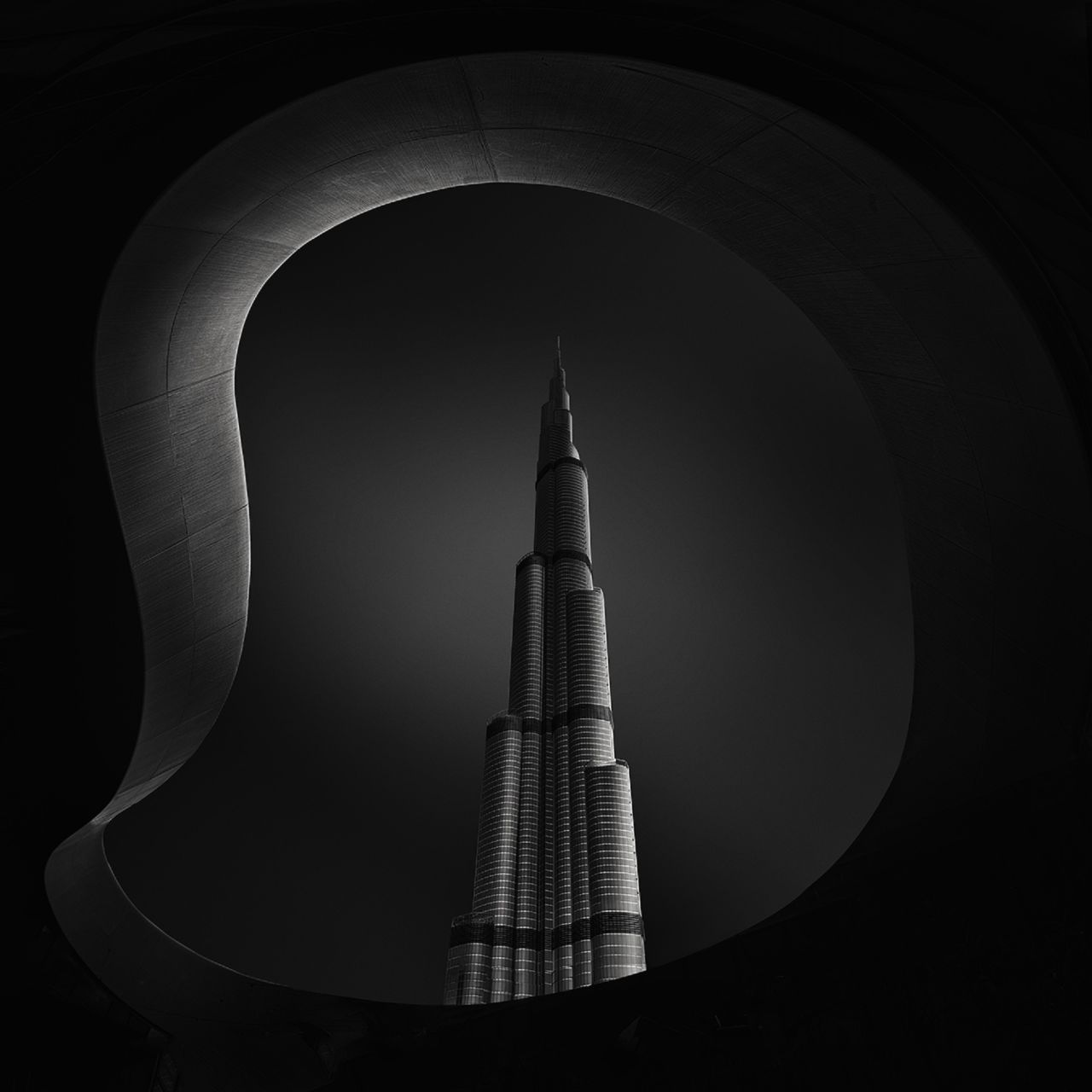 Summit of the Burj Khalifa - the tallest building in the world at just under 830 meters.