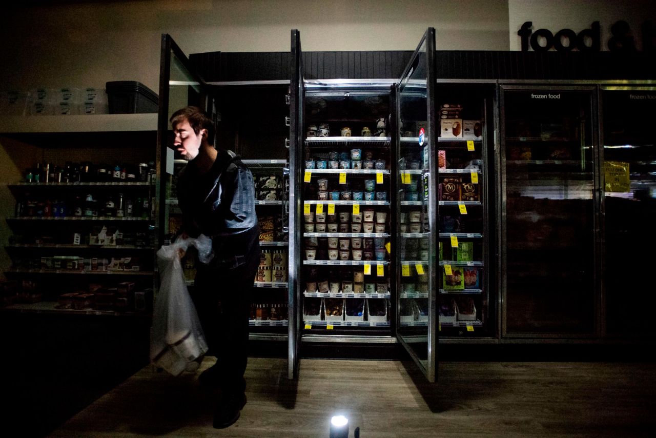 James Quinn, a shift supervisor at a CVS Pharmacy in Sonoma, California, throws out ice cream as the store remained without power on Wednesday, October 9. In an attempt to avoid sparking a wildfire, California's largest utility <a href="https://www.cnn.com/2019/10/09/us/pge-power-outage-wednesday/index.html" target="_blank">intentionally cut power to hundreds of thousands of customers.</a> Diablo winds sweeping across arid Northern California "historically are the events that cause the most destructive wildfires in California history," said Scott Strenfel, a meteorologist with Pacific Gas & Electric.